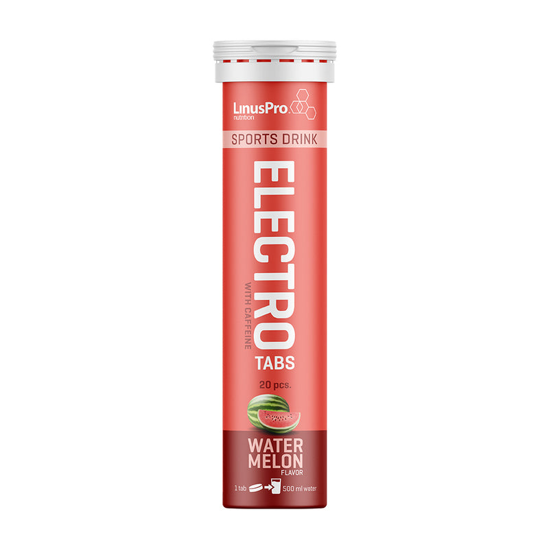 LinusPro Elektrolyt Tabs m. Koffein - Watermelon (12x80g)